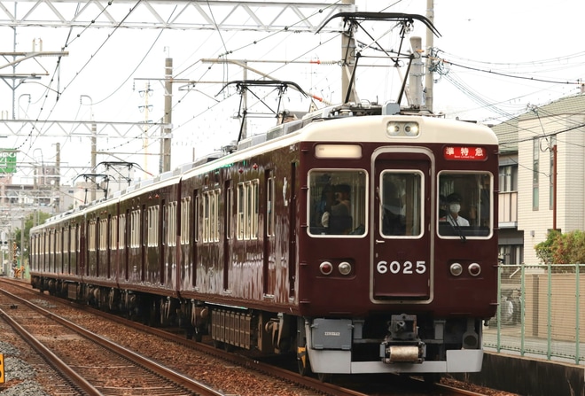 【阪急】6000系6025Fへ準特急幕搭載が確認