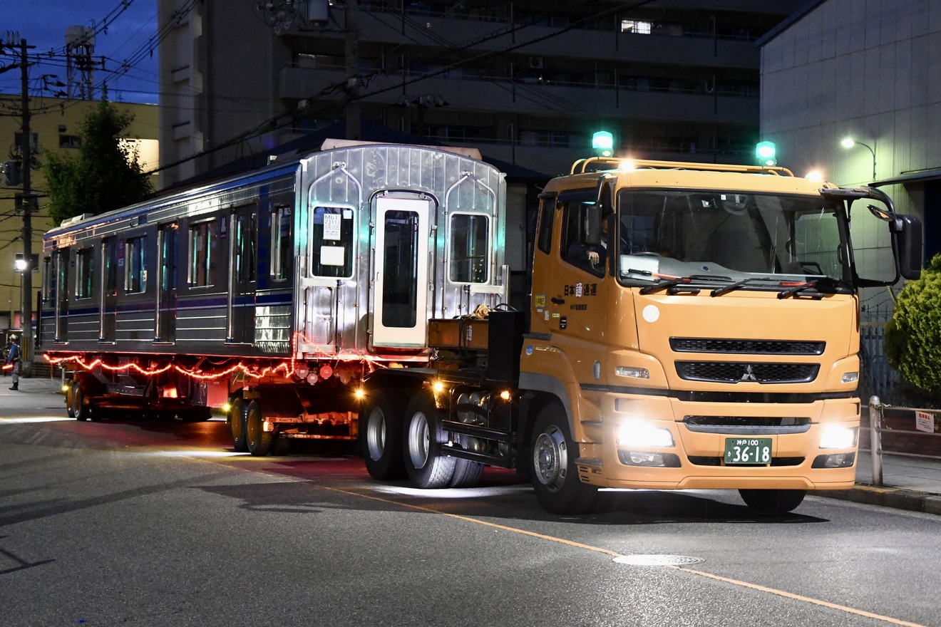 【大阪メトロ】23系23611Fが更新工事を終え陸送の拡大写真