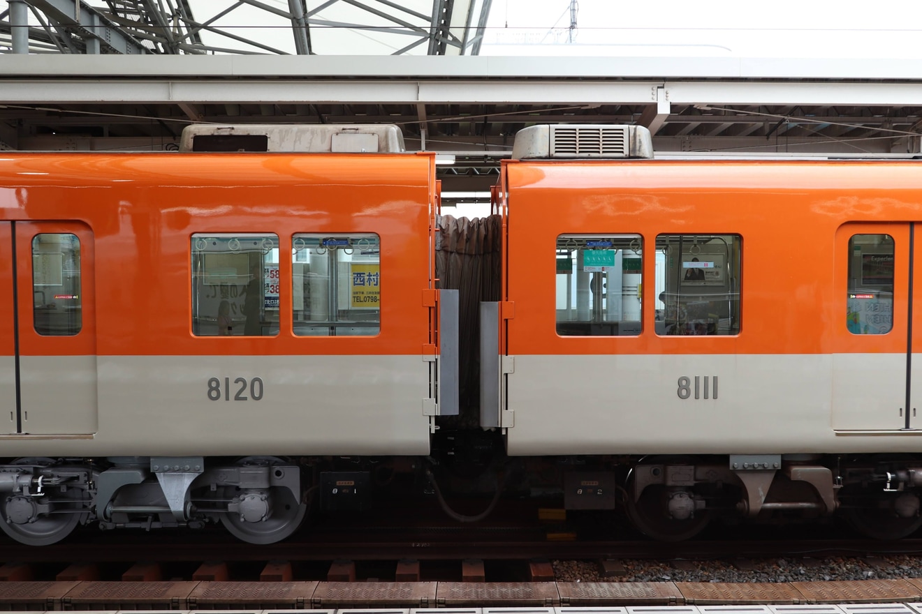 【阪神】8000系8219F神戸側ユニット尼崎工場出場試運転の拡大写真