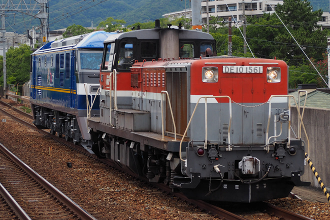 【JR貨】EF210-341川崎車両出場甲種輸送をさくら夙川駅で撮影した写真