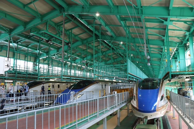 【JR東】「長野新幹線車両センター見学ツアー」開催を長野新幹線車両センターで撮影した写真