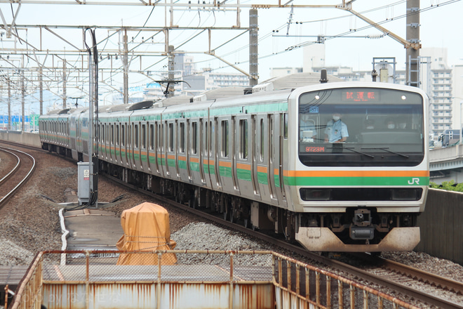 【JR東】E231系ヤマU531編成京葉線で試運転を舞浜駅で撮影した写真