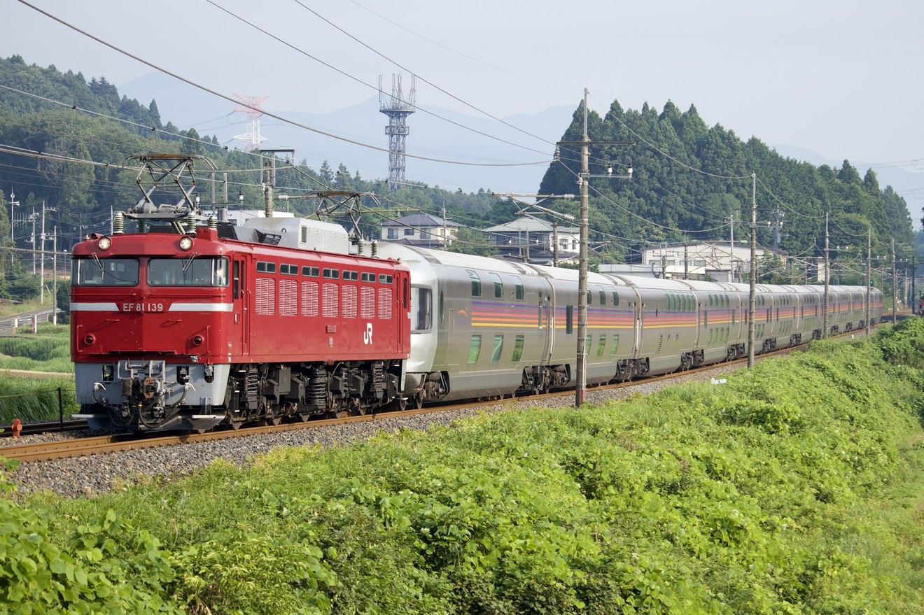 【JR東】EF81-139牽引カシオペア紀行返却回送運転の拡大写真