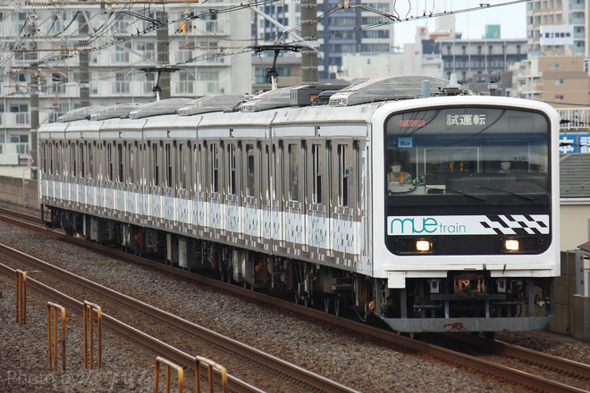 【JR東】209系「Mue-Train」 総武本線試運転(202207)を下総中山駅で撮影した写真