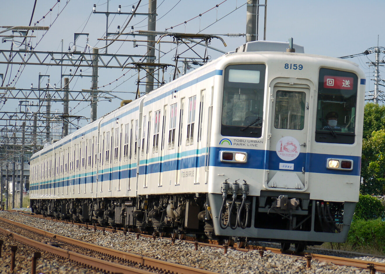 【東武】8000系8159F 車輪転削返却回送(202207)の拡大写真