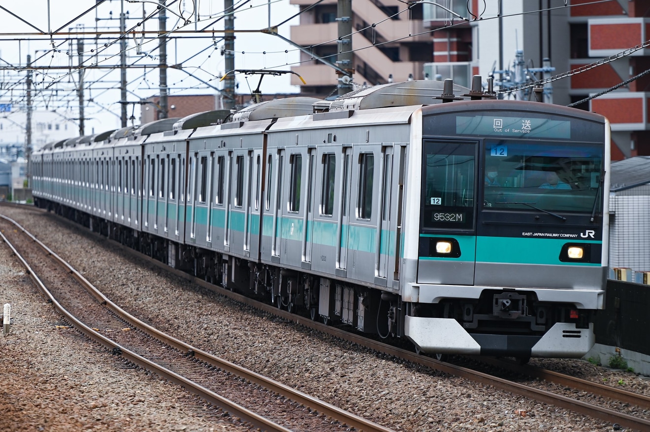 【JR東】E233系マト12編成長野総合車両センター入場回送の拡大写真