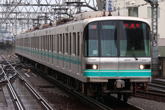 【メトロ】9000系9118F 試運転を武蔵小杉駅で撮影した写真