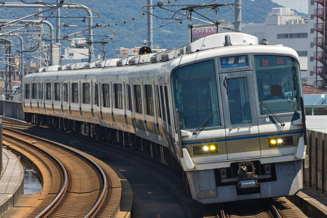【JR西】不発弾処理の影響での折返し運行を新加美駅で撮影した写真