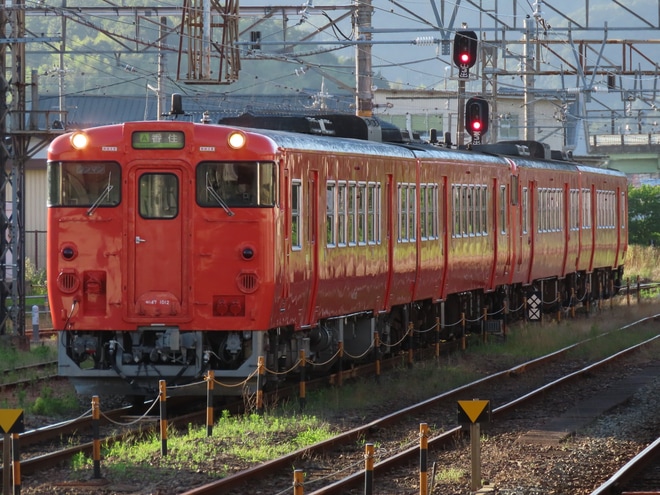 【JR西】香住ふるさと号がキハ47形4両で運転を豊岡駅で撮影した写真
