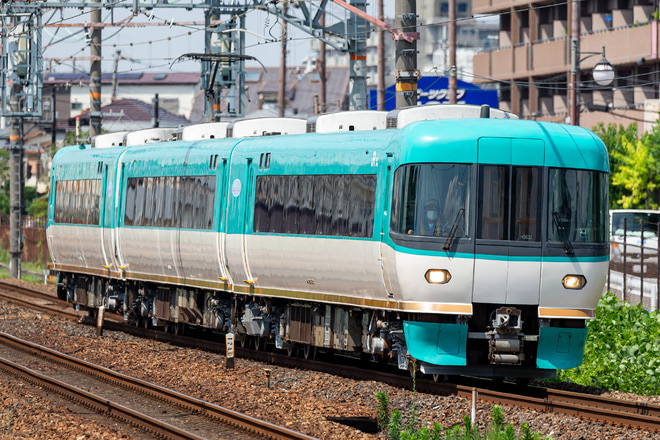 【JR西】283系HB632編成吹田総合車両所出場試運転を摂津富田駅で撮影した写真