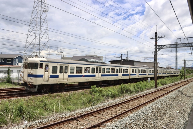 【JR九】JR九州415系×西鉄5000形乗車ツアーを西鉄電車車内よりで撮影した写真