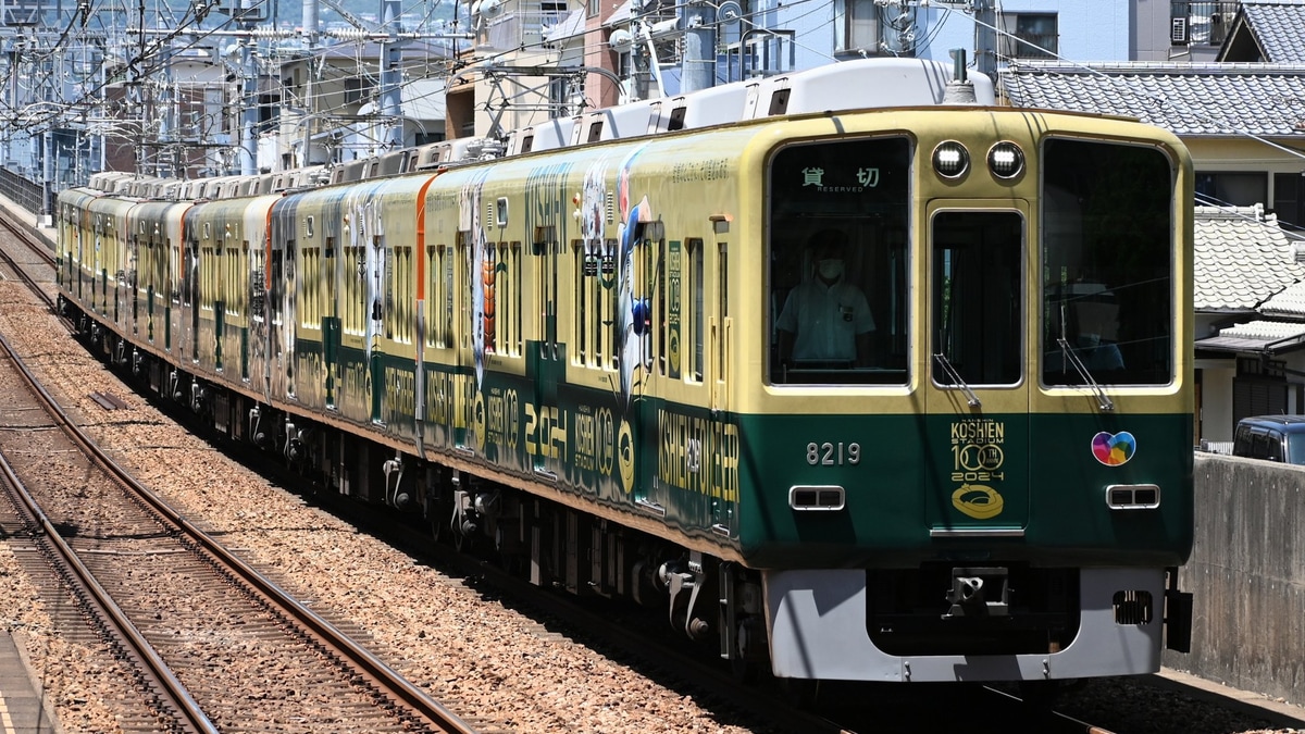 阪神】8000系8219F「阪神甲子園球場100周年記念」ラッピング開始 |2nd-train鉄道ニュース