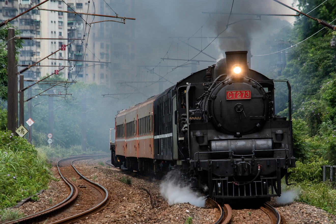 【台鐵】CT273(国鉄C57蒸気機関車と同形）試運転の拡大写真