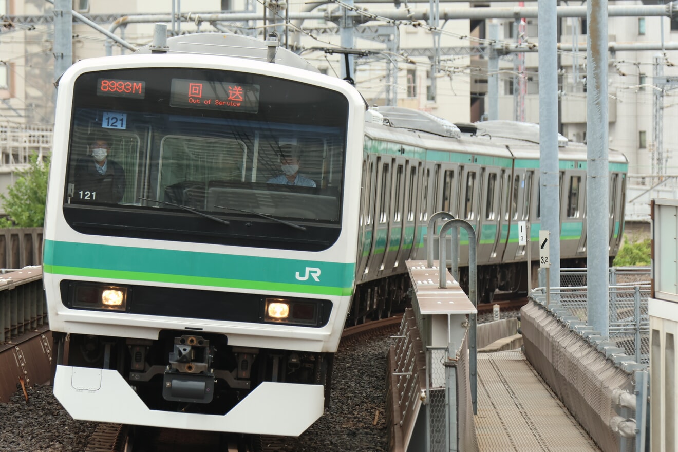 【JR東】E231系マト121編成　東京総合車両センター出場の拡大写真