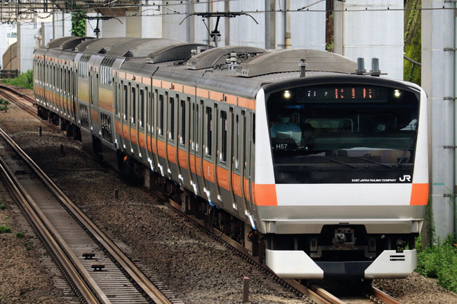 【JR東】E233系0番台H57編成グリーン車組み込みに伴う性能確認試運転(2回目)