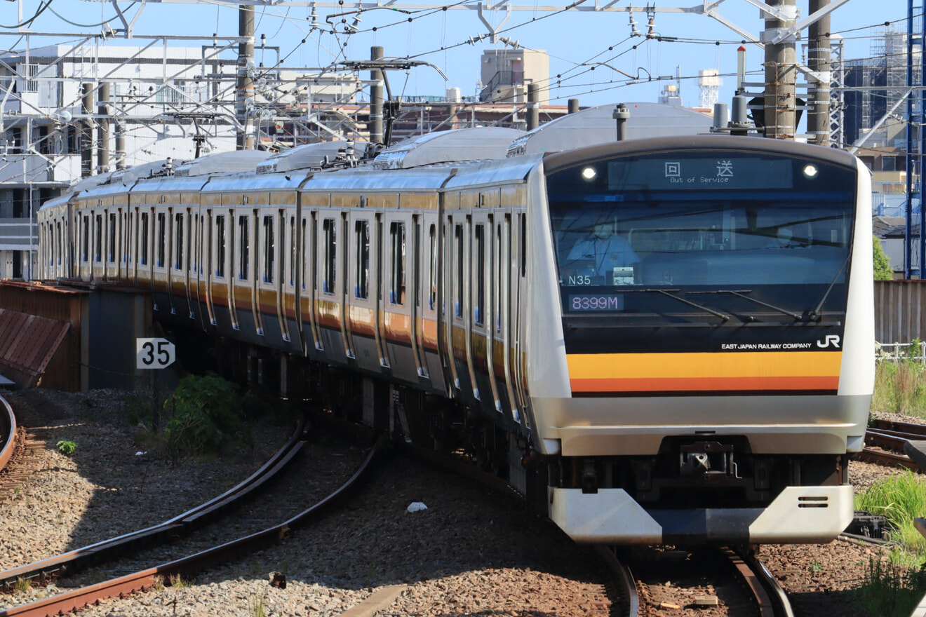【JR東】E233系N35編成東京総合車両センター出場回送の拡大写真