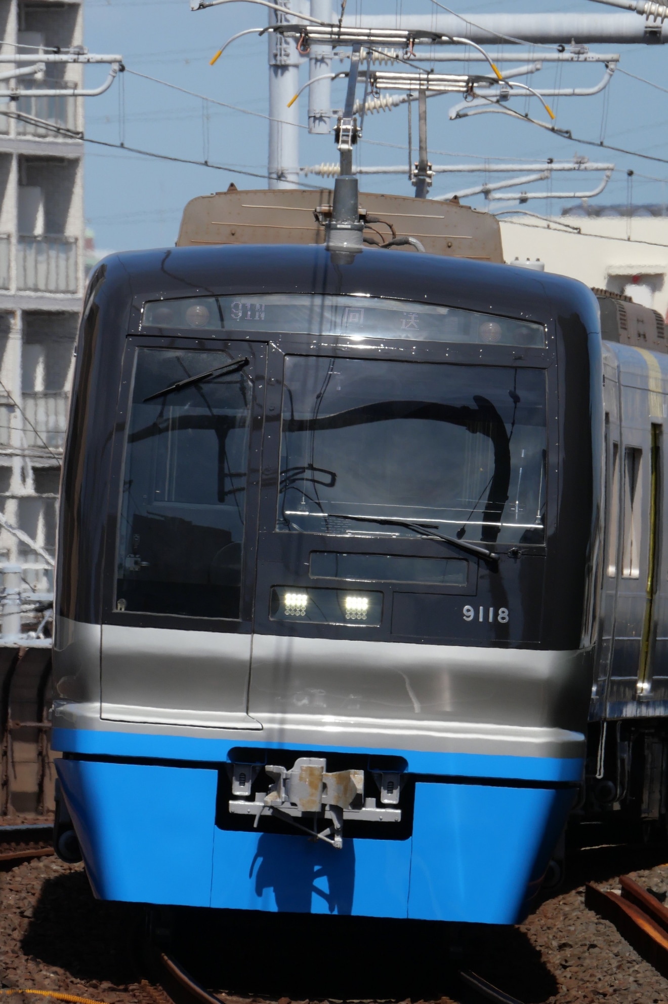 【北総】9100形9118編成宗吾車両基地出場回送の拡大写真