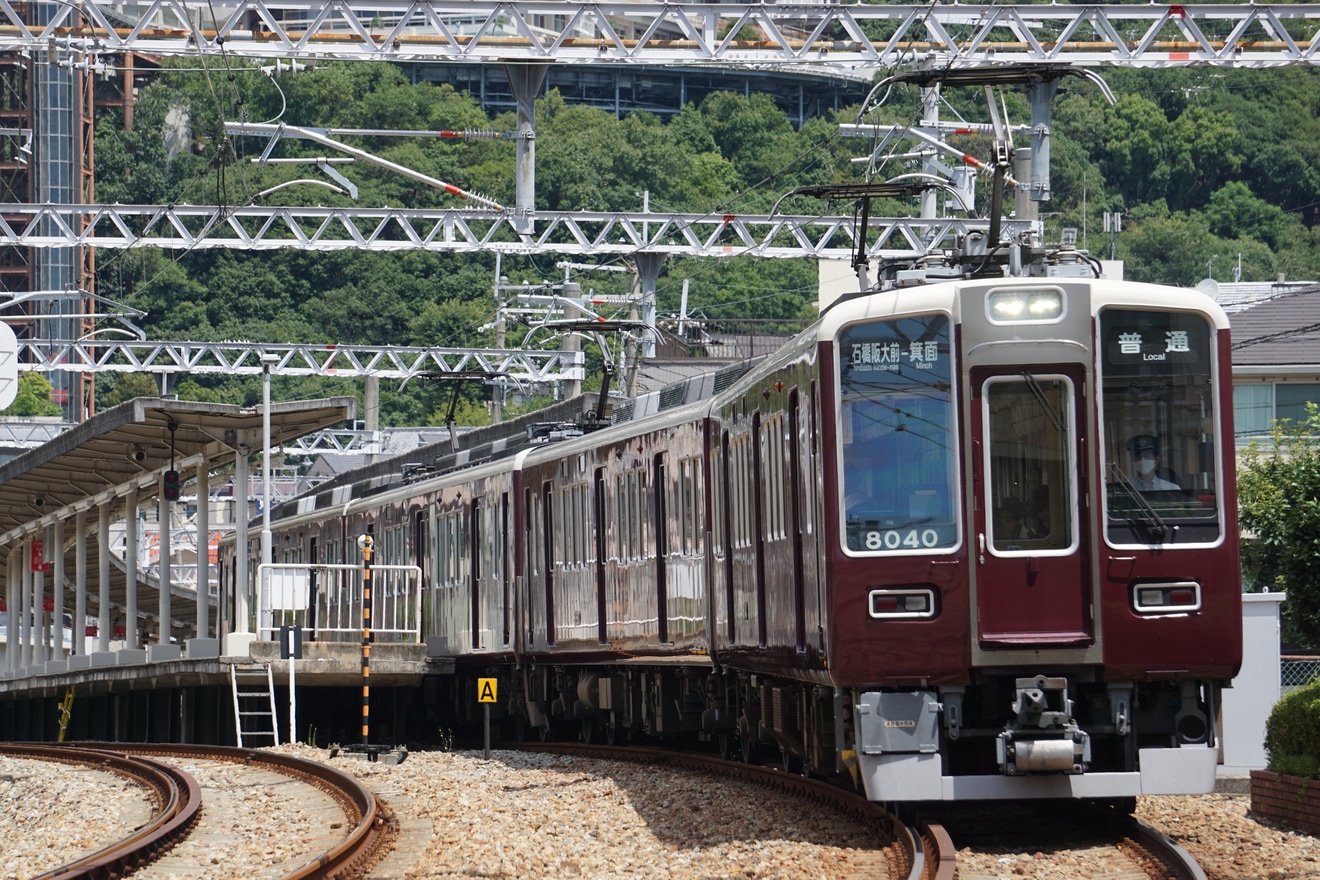 【阪急】8000系8040F+8041Fが阪急箕面線の運用に充当の拡大写真