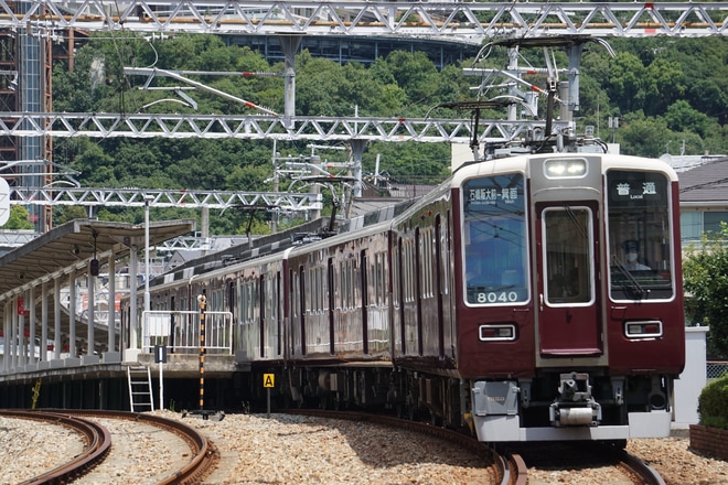 【阪急】8000系8040F+8041Fが阪急箕面線の運用に充当を不明で撮影した写真