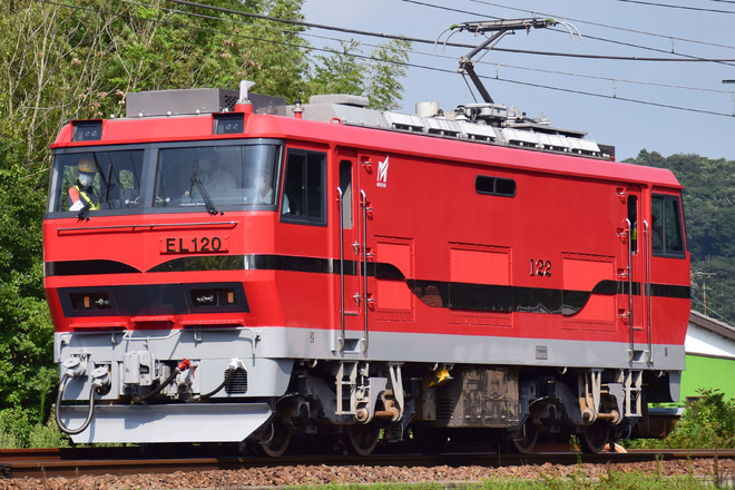 【名鉄】EL120形EL122 舞木出場試運転を本宿～名電山中間で撮影した写真