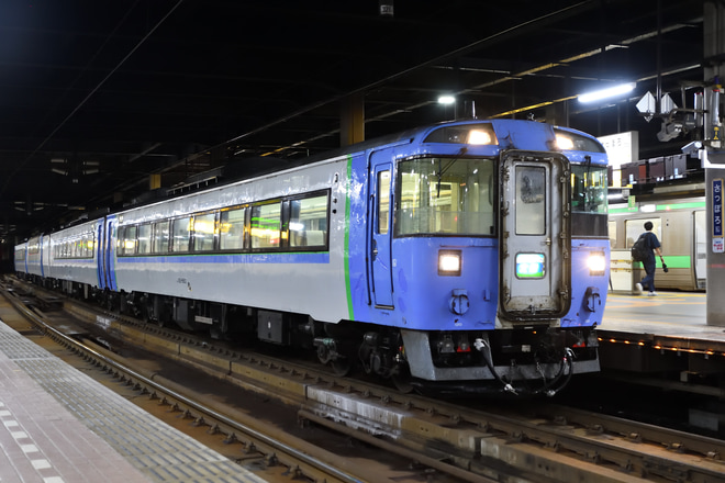 【JR北】故障したキロ182-505含めたキハ183系4両が大雪表示で札幌エリアへ返却回送