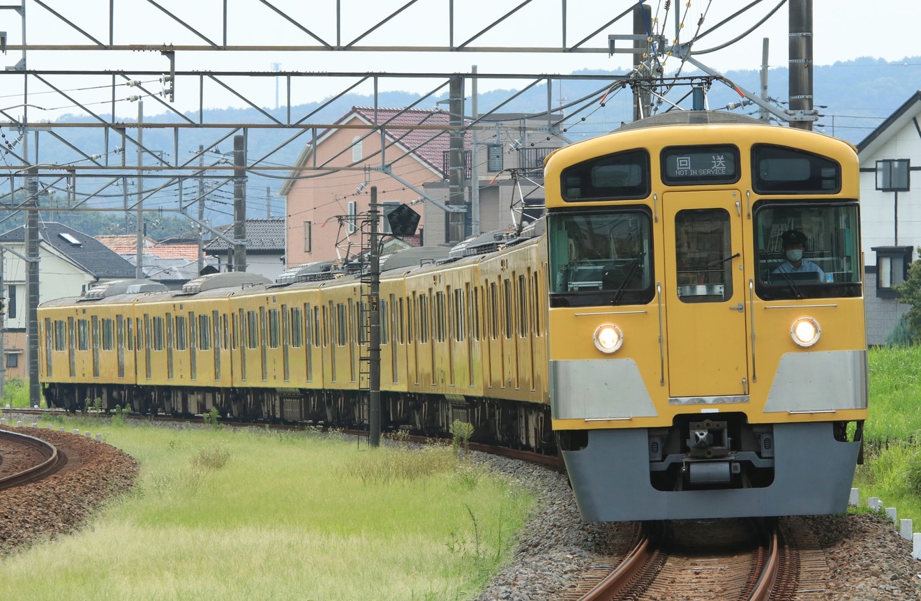 【西武】2000系2087F武蔵丘車両検修場入場回送の拡大写真