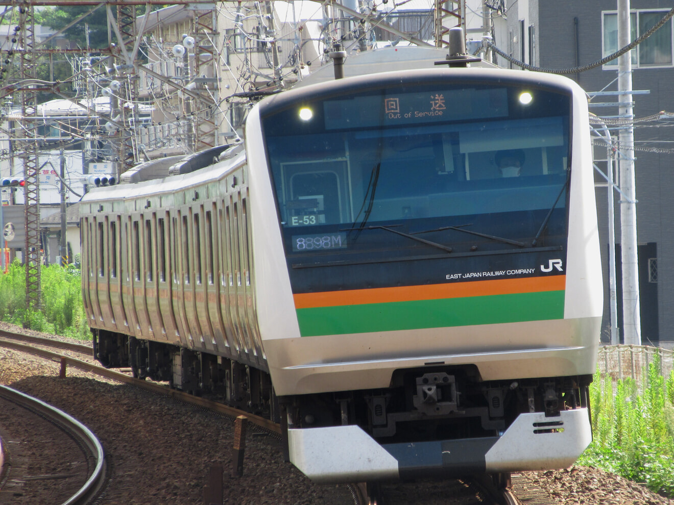 【JR東】E233系 横コツE-53編成 東京総合車両センター入場回送の拡大写真