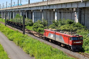 【JR東】ホキ6両とコキ2両がEH500-62牽引で試運転