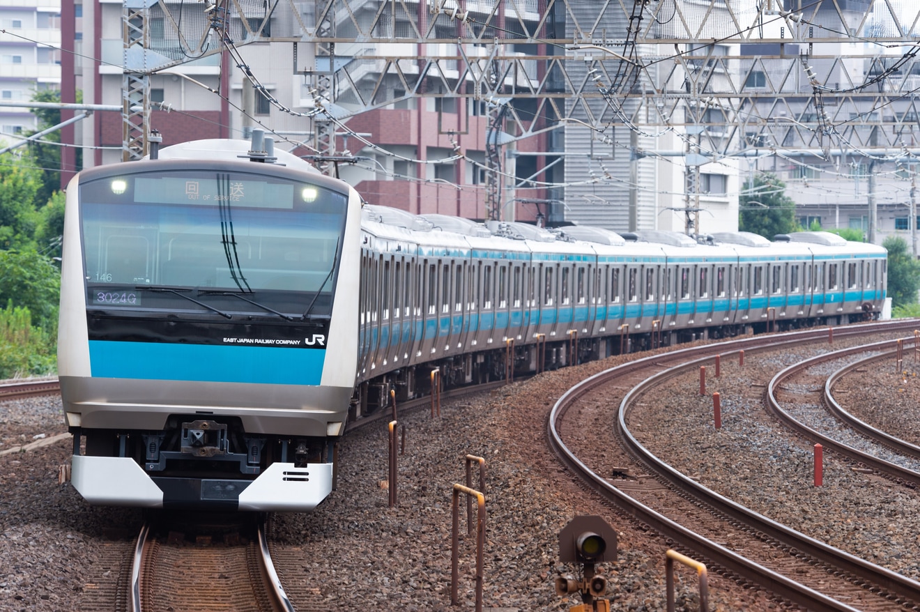 【JR東】E233系サイ146編成東京総合車両センター出場回送の拡大写真