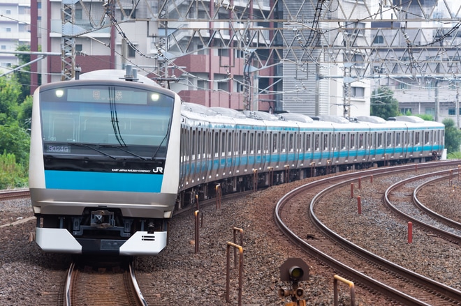 【JR東】E233系サイ146編成東京総合車両センター出場回送を川口駅で撮影した写真