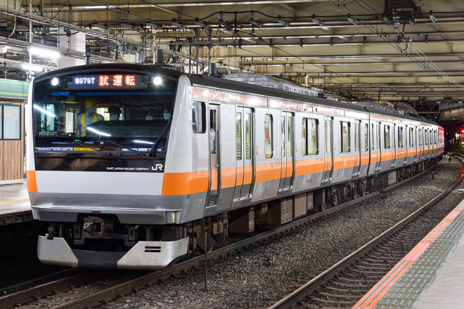 【JR東】E233系ハトタH52編成青梅線TASC試運転を立川駅で撮影した写真