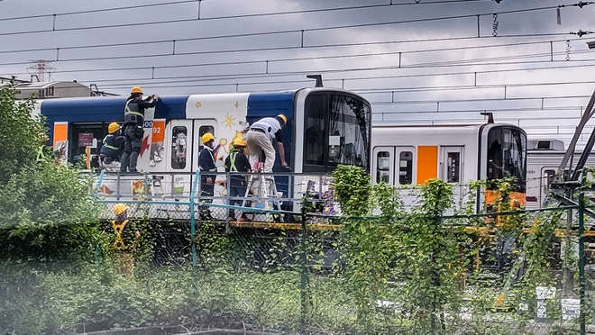 【東武】50090型51092F 「池袋・川越アートトレイン」運行終了を不明で撮影した写真