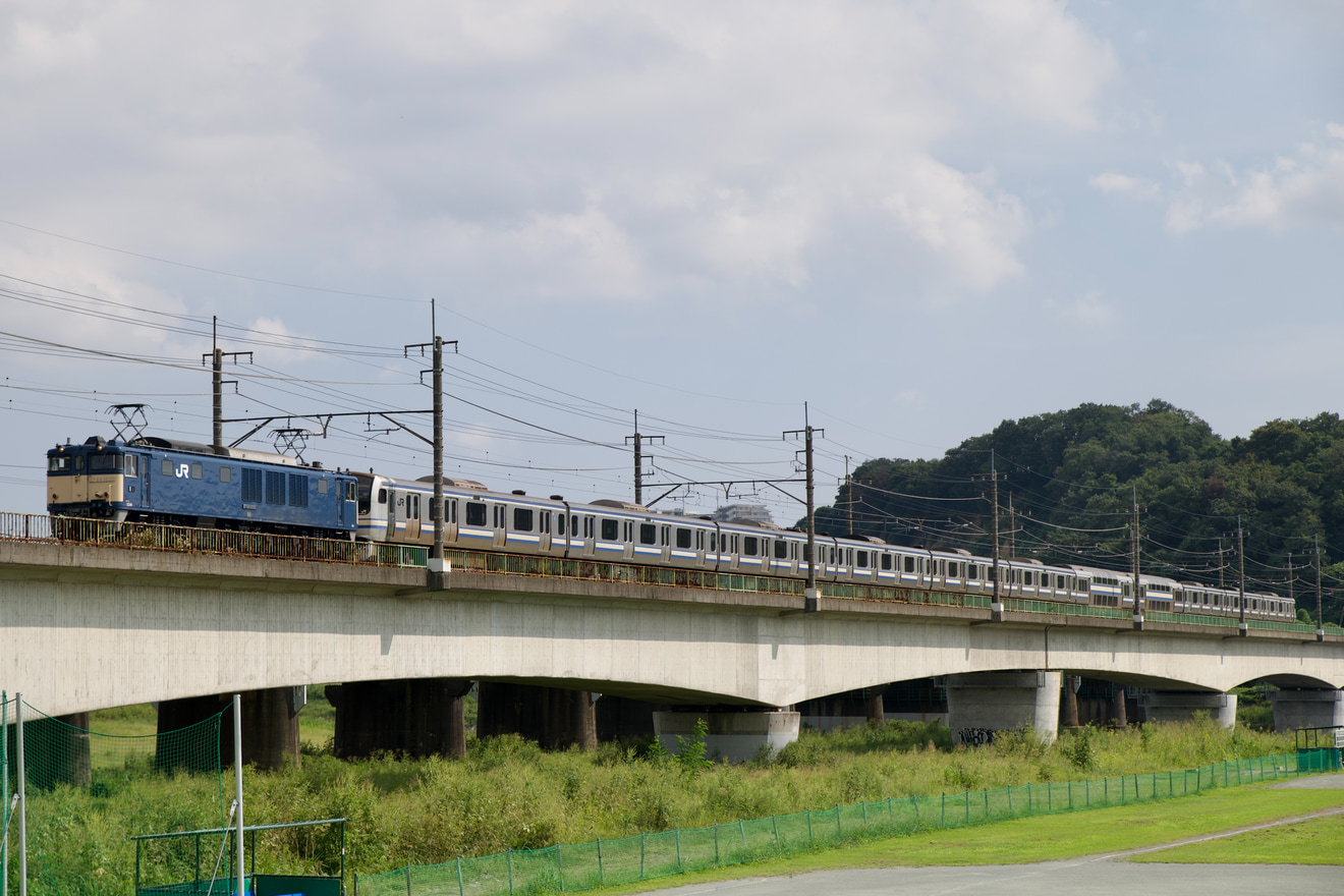 【JR東】E217系Y-6編成 長野総合車両センターへ配給輸送の拡大写真