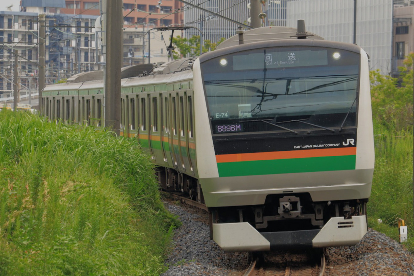【JR東】E233系コツE-74編成 東京総合車両センター入場回送の拡大写真