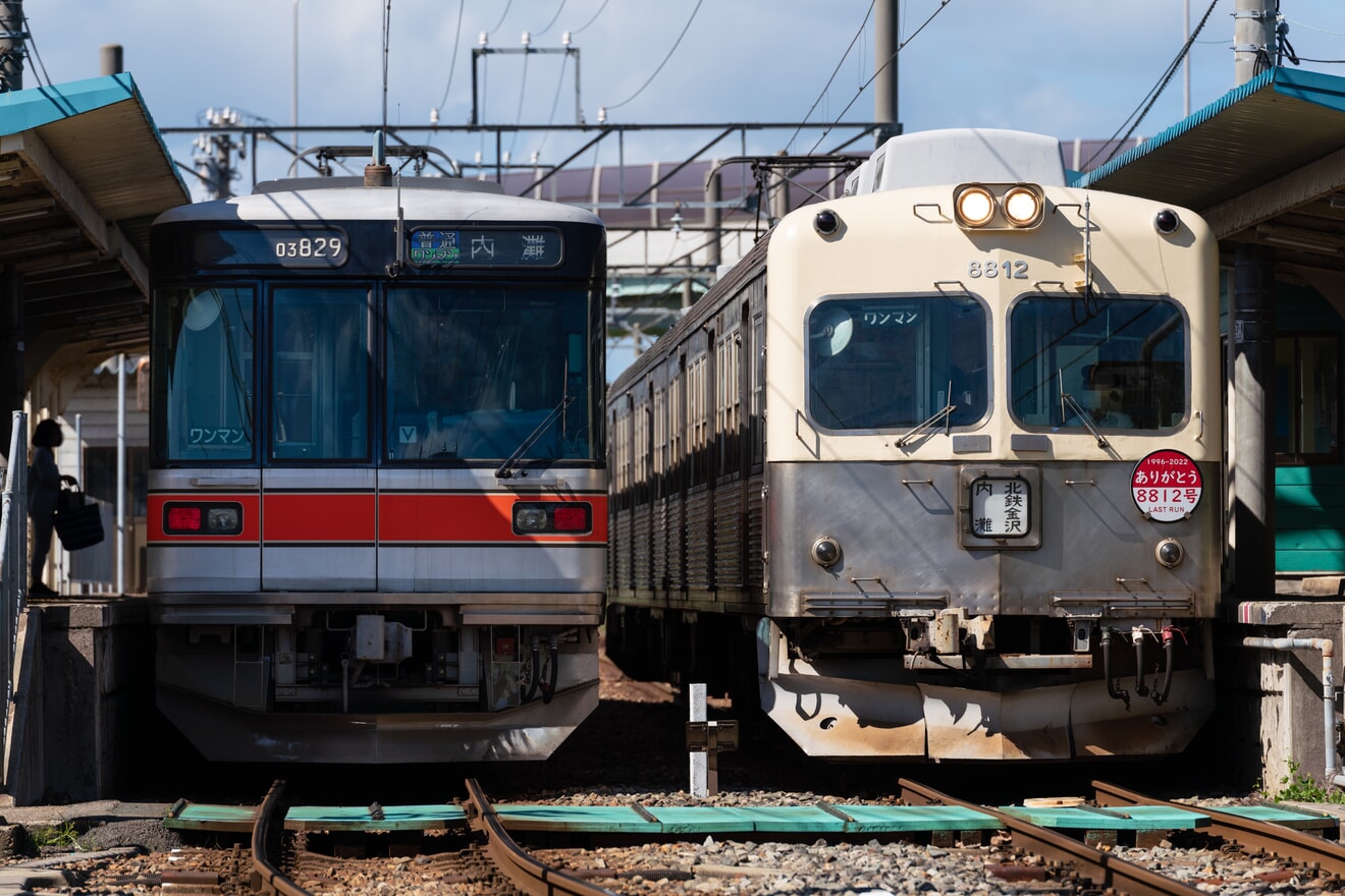 【北鉄】8000系8802編成復刻塗装　運用終了の拡大写真