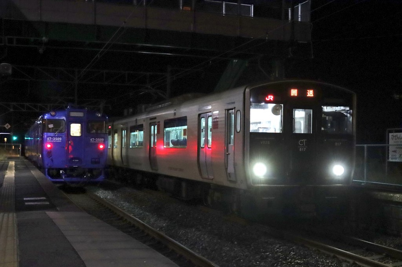 【JR九】長崎本線長崎〜肥前浜間最後の自走による電車通過の拡大写真