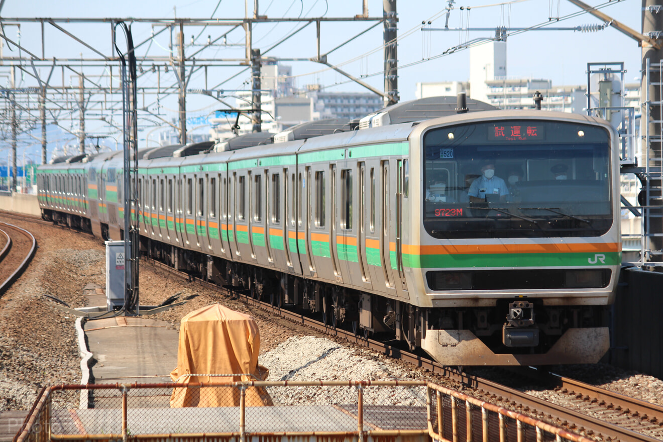 【JR東】E231系1000番台ヤマU520編成乗務員訓練に伴う京葉線試運転の拡大写真