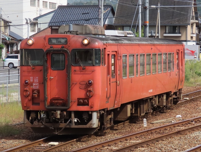 【JR西】キハ40-2083後藤総合車両所本所入場回送を綾部駅で撮影した写真
