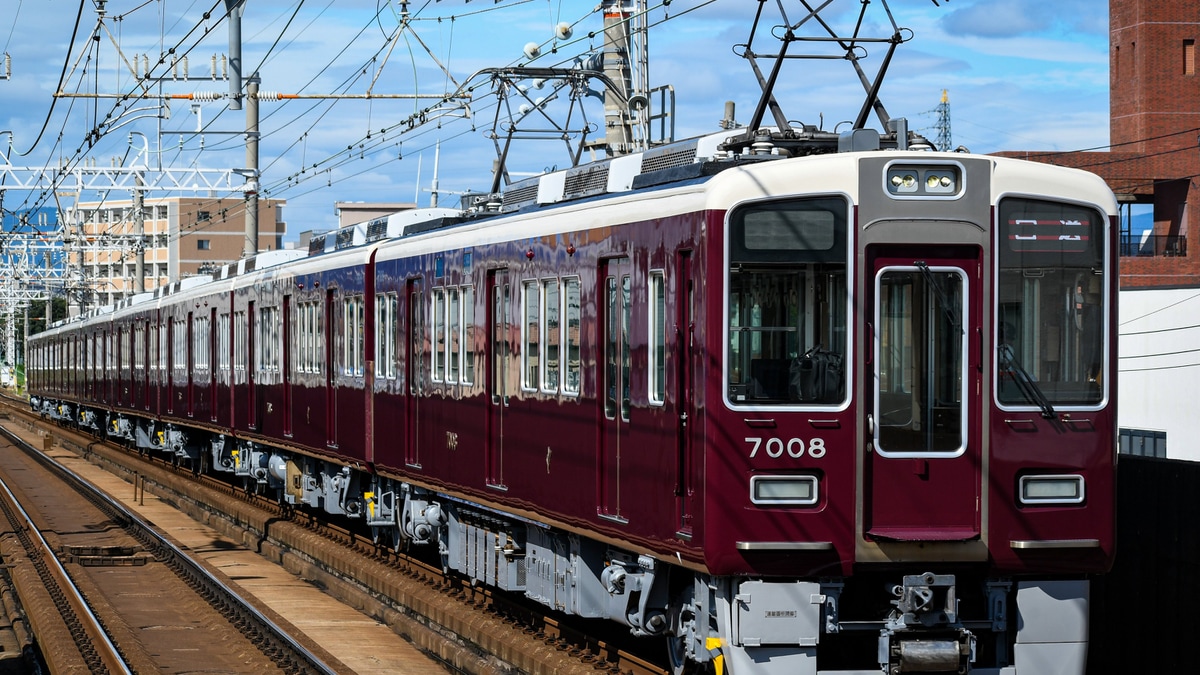 阪急】7000系7008F正雀工場から返却回送 |2nd-train鉄道ニュース