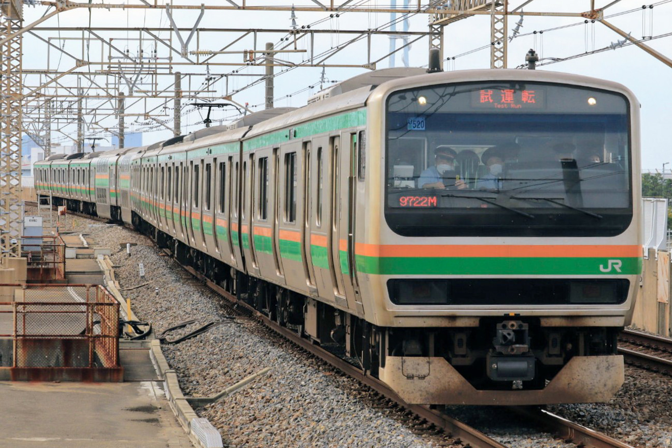 【JR東】E231系1000番台ヤマU520編成乗務員訓練に伴う京葉線試運転の拡大写真