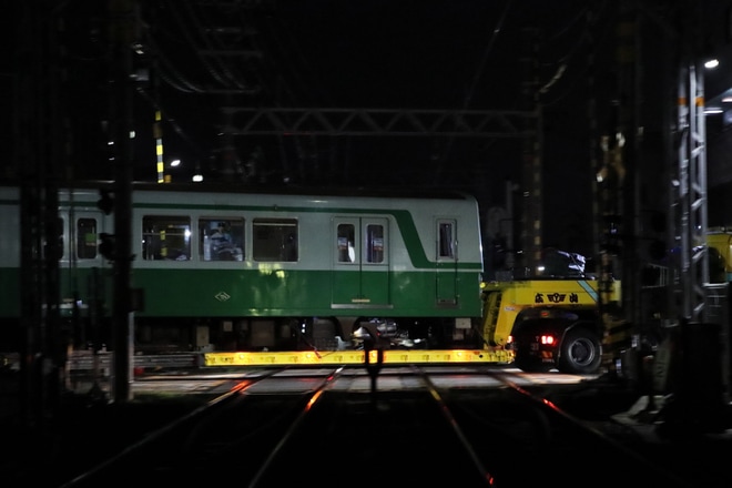 【神戸市交】1000形1114F廃車陸送を不明で撮影した写真