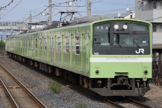 【JR西】201系ND616編成疎開回送を大和小泉駅で撮影した写真