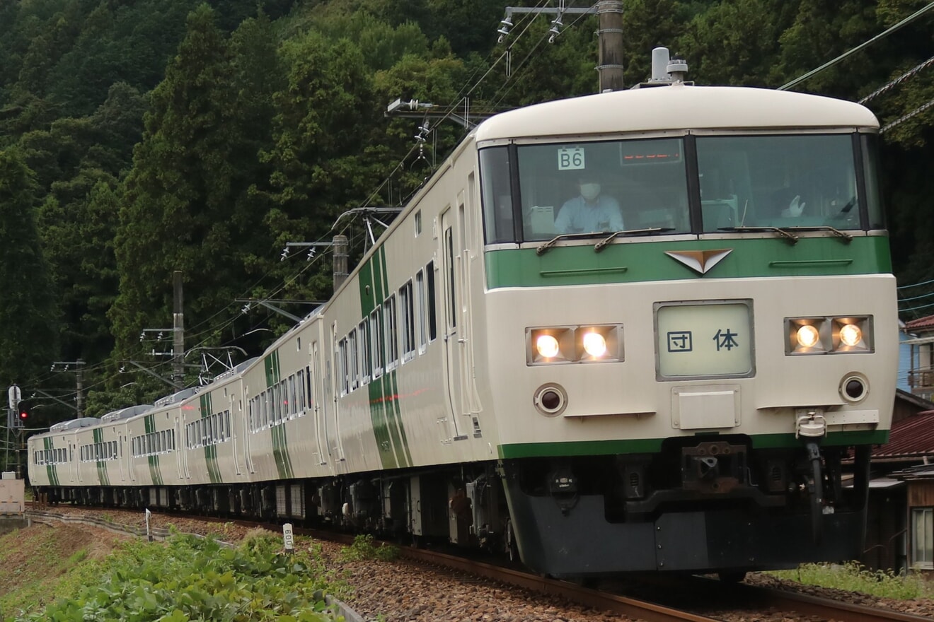 【JR東】185系B6編成青梅線団体臨時列車の拡大写真