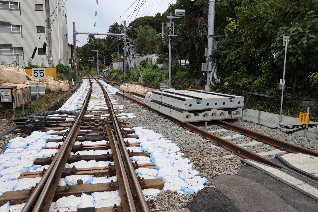 【JR東】青梅駅線路切り替え工事、一週間前の様子の拡大写真