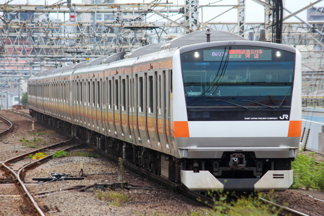 【JR東】青梅駅線路切換工事に伴う行先変更を中野駅で撮影した写真