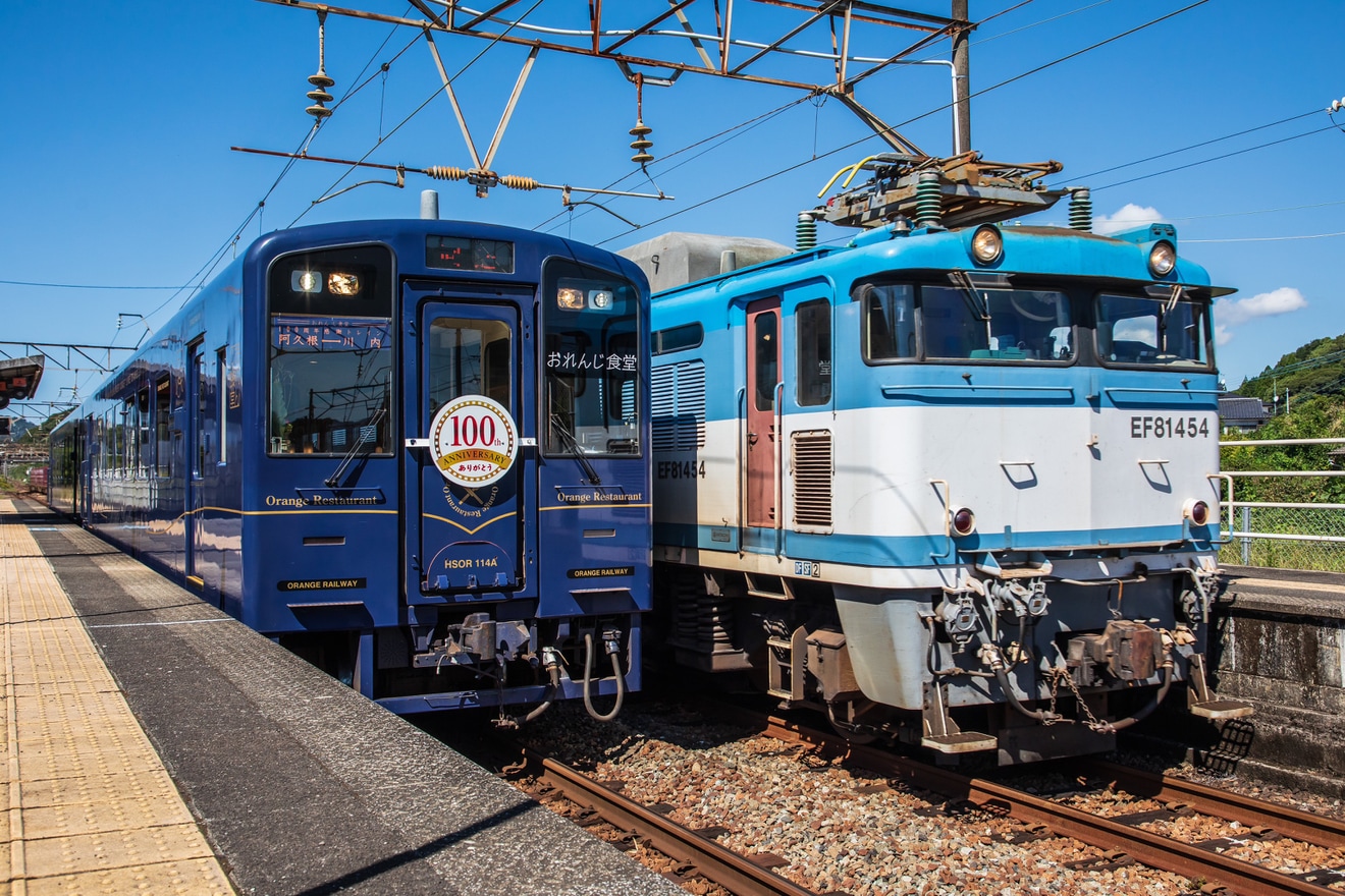 【肥薩】阿久根〜西方間が開業100周年に伴う特別列車の拡大写真