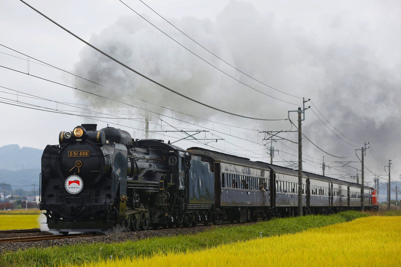 【JR東】快速「SL・DL鉄道開業150年号」を臨時運行の拡大写真