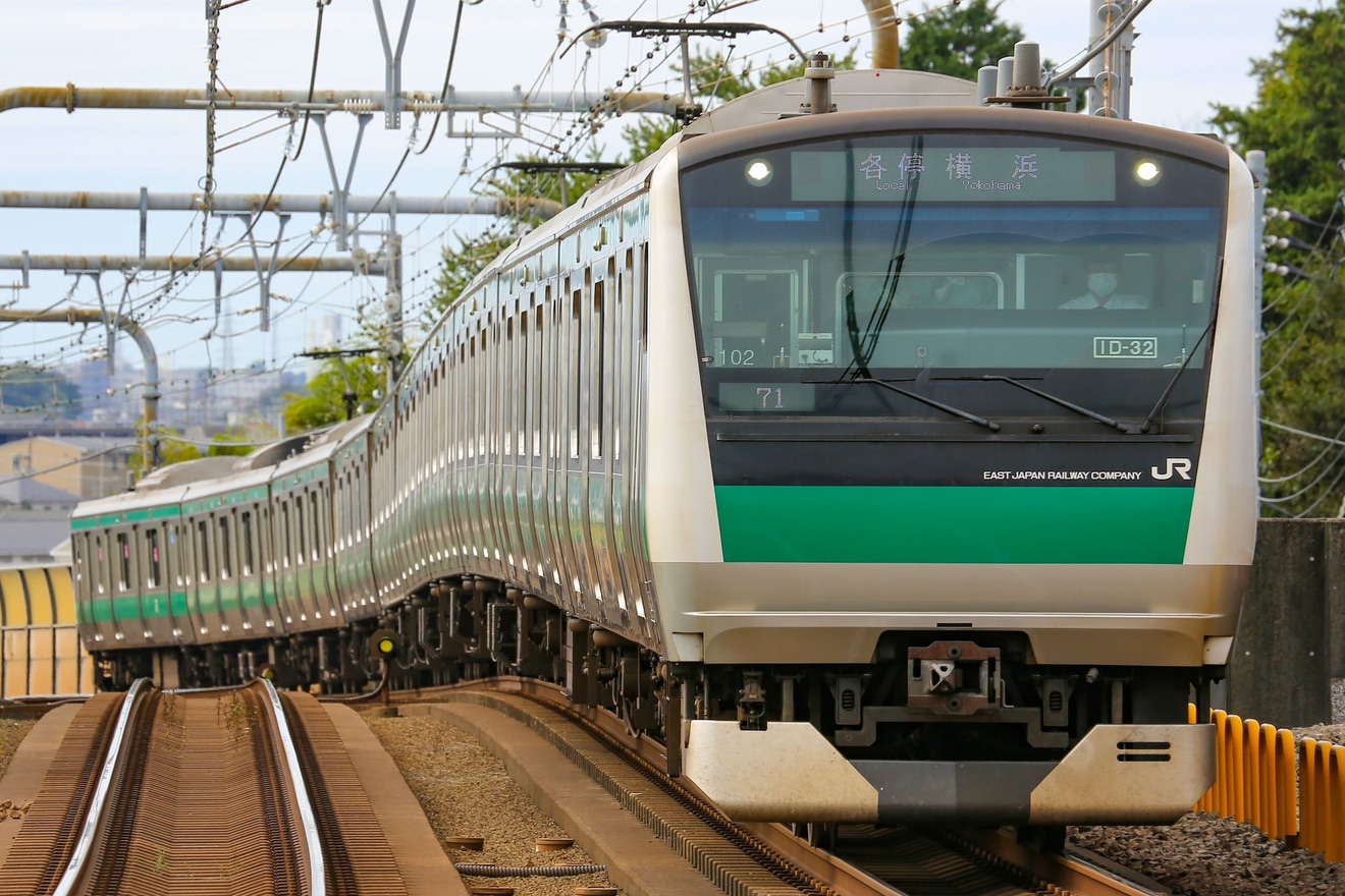 【JR東】E233系7000番台ハエ102編成が相鉄いずみ野線への拡大写真