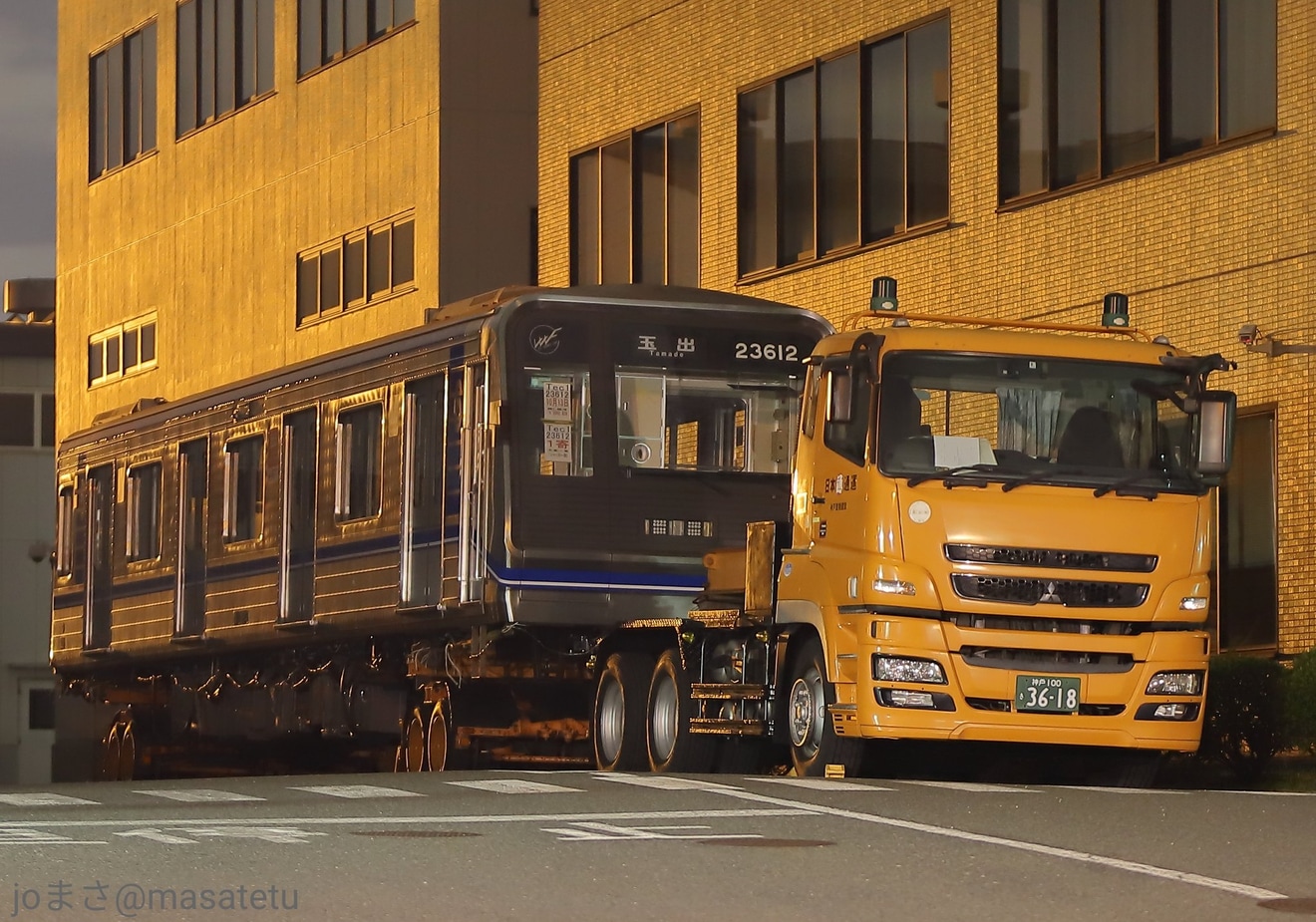 【大阪メトロ】23系23612Fが大阪車輌から陸送の拡大写真