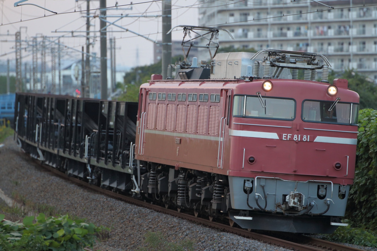【JR東】EF81−81牽引水戸工臨運転(20221016)の拡大写真